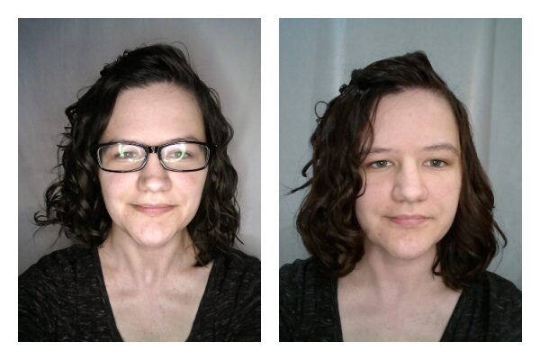 Comparing damp styling to wet styling for wavy hair