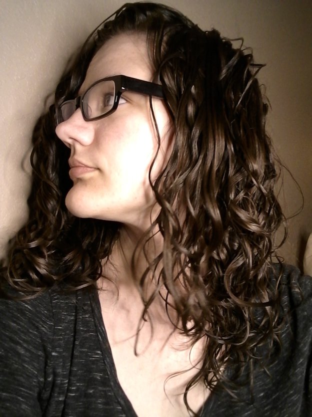 before gelatin treatment wavy hair