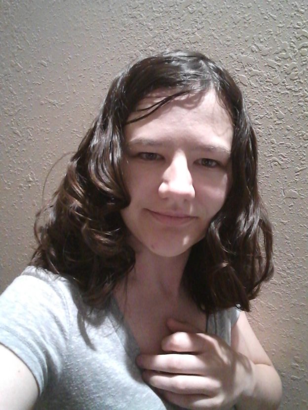 plopping wavy hair until dry
