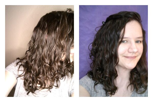 upside down vs rightside up styling results wavy hair