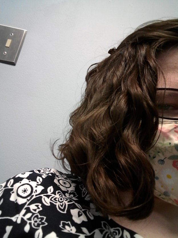 wavy hair weighed down