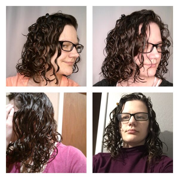 Wavy hair in a gel cast
