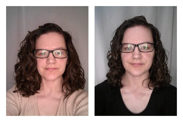 Rounded wavy hair