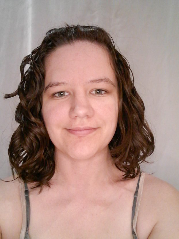 Just mousse on wavy hair
