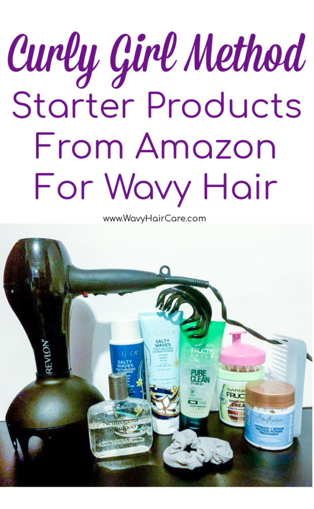 Curly girl method starter products for wavy hair from amazon.