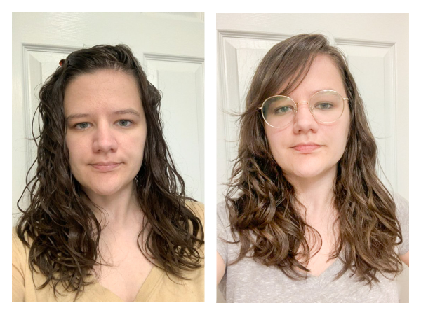 quick diffusing then air dry wavy hair
