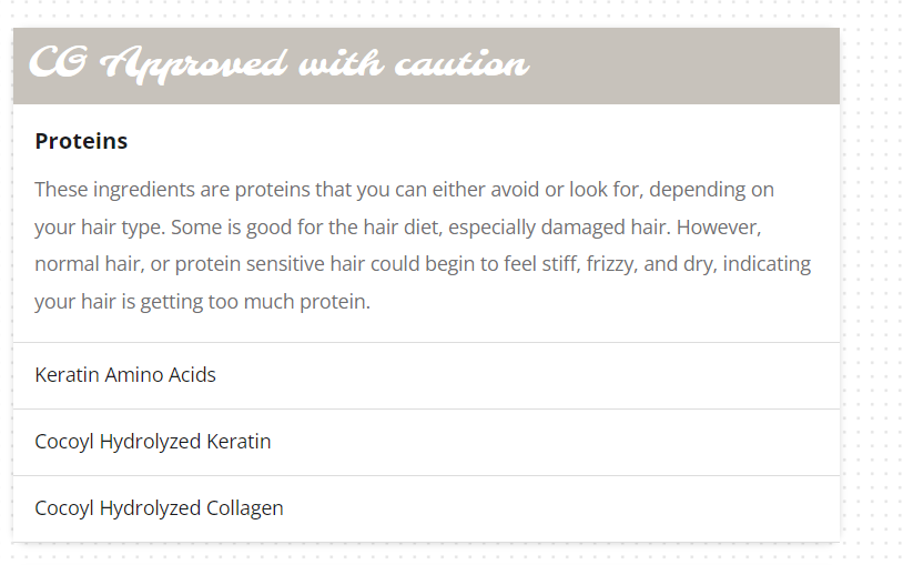 is it CG protein check