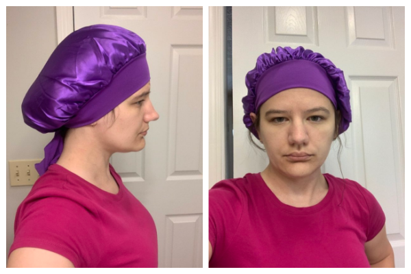 Wavy hair bonnet for sleeping