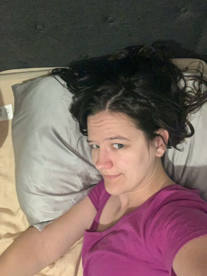 Sleeping with hair over pillowcase